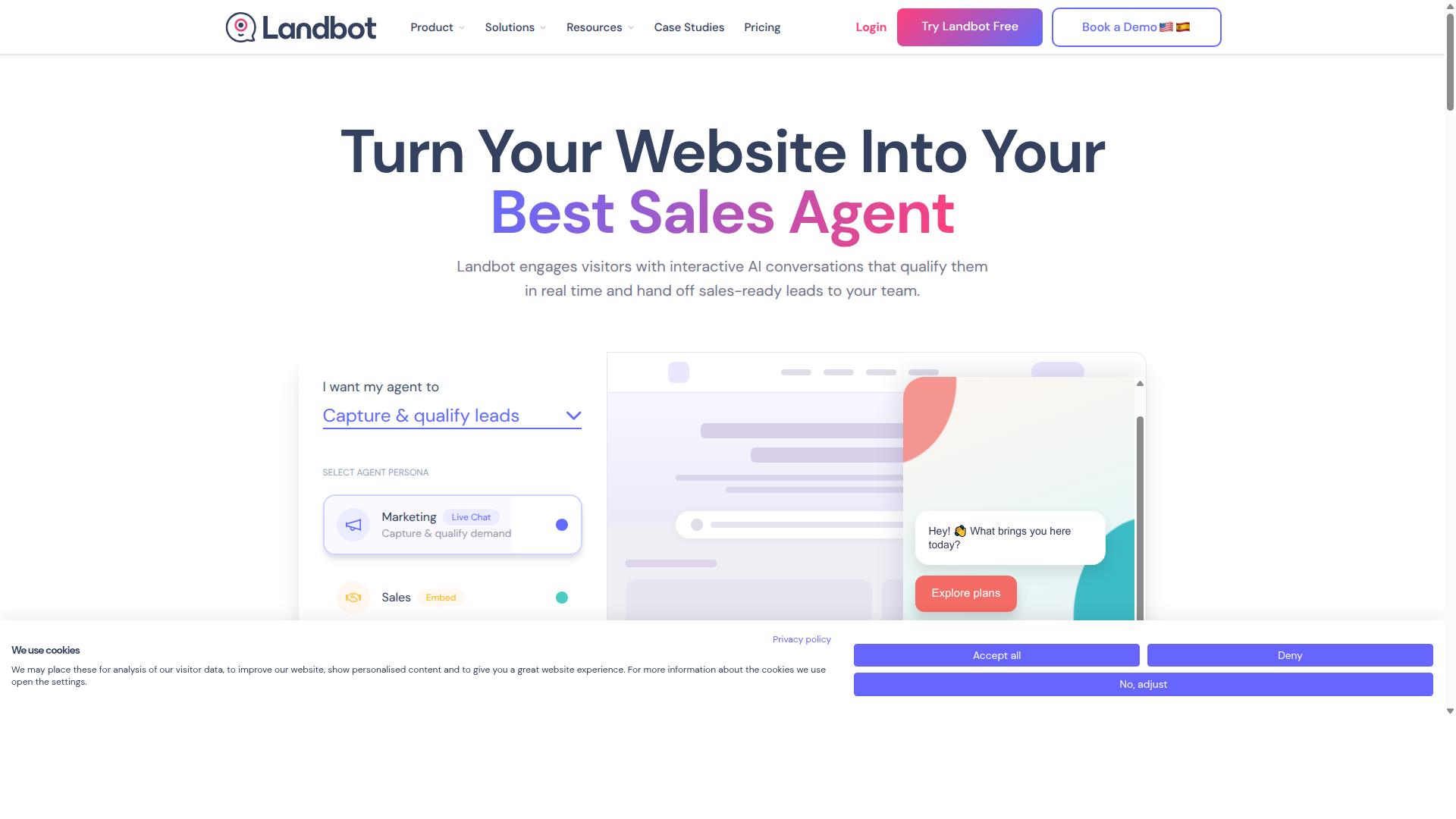 Landbot website